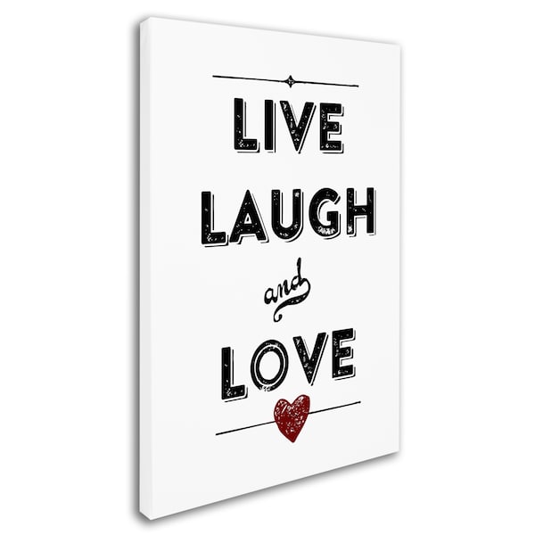 Marcee Duggar 'Live Laugh Love' Canvas Art,12x19